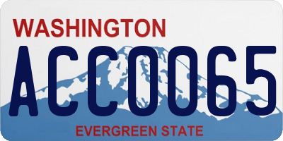WA license plate ACC0065