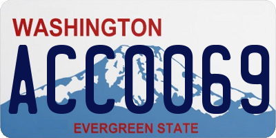 WA license plate ACC0069