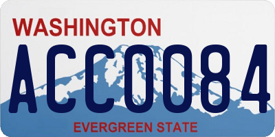 WA license plate ACC0084