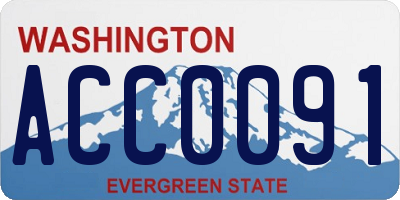 WA license plate ACC0091