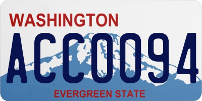 WA license plate ACC0094