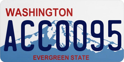 WA license plate ACC0095