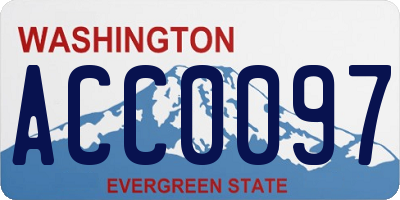 WA license plate ACC0097