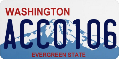 WA license plate ACC0106