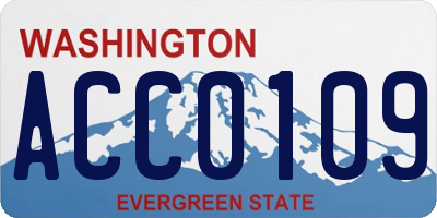 WA license plate ACC0109