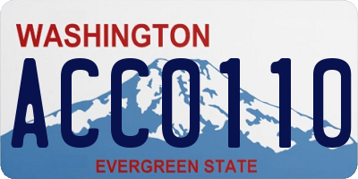 WA license plate ACC0110