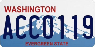 WA license plate ACC0119