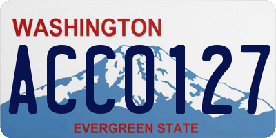 WA license plate ACC0127
