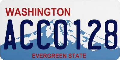 WA license plate ACC0128