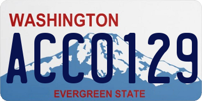 WA license plate ACC0129