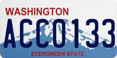 WA license plate ACC0133