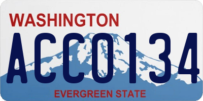 WA license plate ACC0134