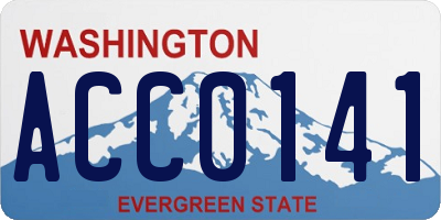 WA license plate ACC0141