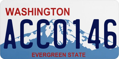 WA license plate ACC0146