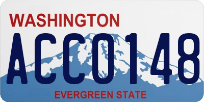 WA license plate ACC0148
