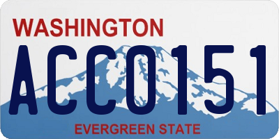 WA license plate ACC0151