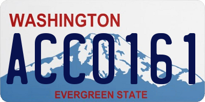 WA license plate ACC0161