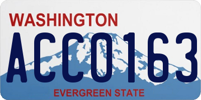 WA license plate ACC0163