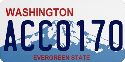 WA license plate ACC0170