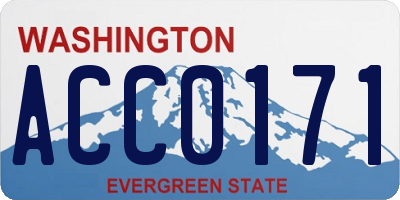 WA license plate ACC0171