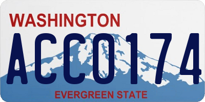 WA license plate ACC0174