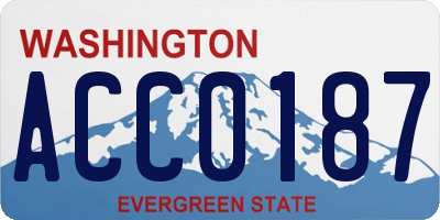 WA license plate ACC0187
