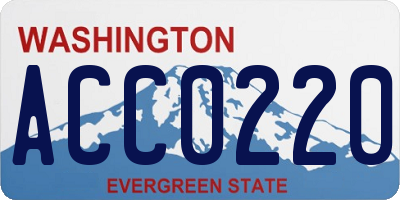 WA license plate ACC0220