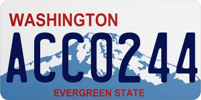 WA license plate ACC0244