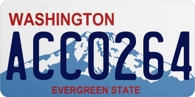 WA license plate ACC0264
