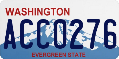 WA license plate ACC0276