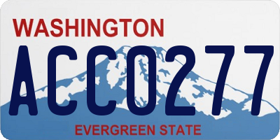 WA license plate ACC0277
