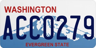 WA license plate ACC0279
