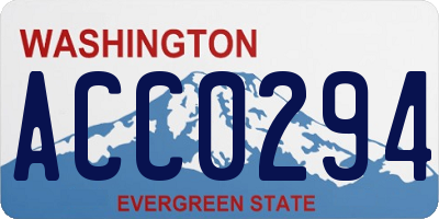 WA license plate ACC0294