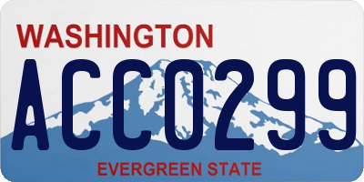 WA license plate ACC0299