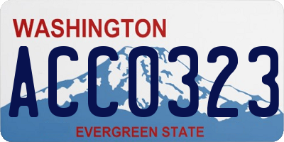 WA license plate ACC0323