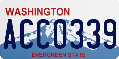 WA license plate ACC0339