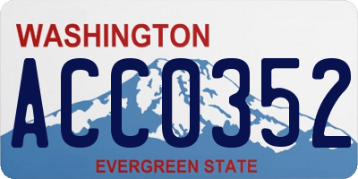 WA license plate ACC0352