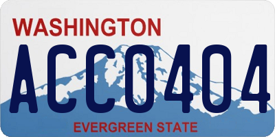 WA license plate ACC0404
