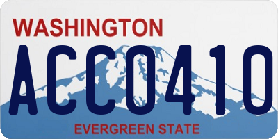 WA license plate ACC0410
