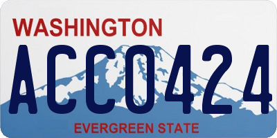 WA license plate ACC0424
