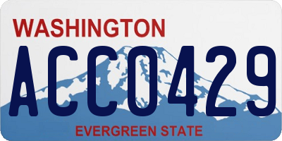WA license plate ACC0429