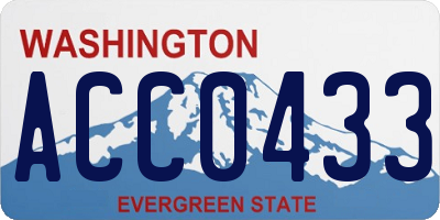 WA license plate ACC0433