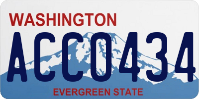 WA license plate ACC0434