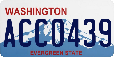 WA license plate ACC0439