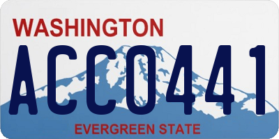 WA license plate ACC0441
