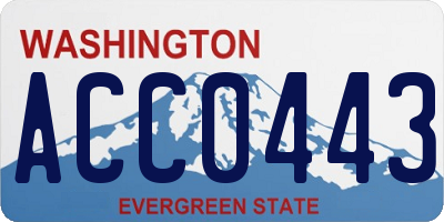 WA license plate ACC0443