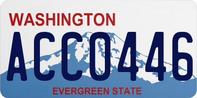WA license plate ACC0446