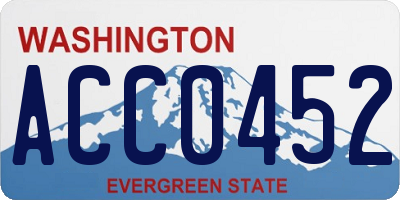 WA license plate ACC0452