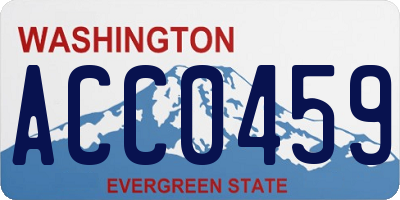 WA license plate ACC0459