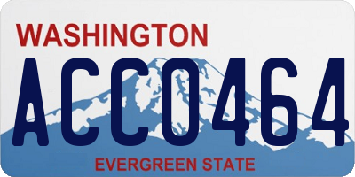 WA license plate ACC0464